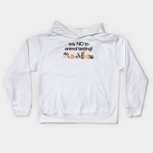 Say NO to animal testing! Kids Hoodie